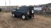 1992 LAND ROVER 90 DEFENDER COUNTY turbo 4 x 4 200tdi c/w fire & ice front bumper, side steps, rear step, full carpet kit (J902 RWL) (Blue) (No VAT) (No V5 documents available) (VOSA mileage discrepancy) (All hour and odometer readings are unverified and - 3