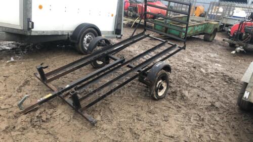 Single axle motorbike trailer