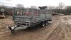 NUGENT 3.5t twin axle beavertail plant trailer c/w mesh sides (s/n B4920H)