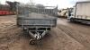 NUGENT 3.5t twin axle beavertail plant trailer c/w mesh sides (s/n B4920H) - 2