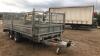 NUGENT 3.5t twin axle beavertail plant trailer c/w mesh sides (s/n B4920H) - 3