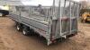 NUGENT 3.5t twin axle beavertail plant trailer c/w mesh sides (s/n B4920H) - 9