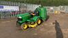 2003 JOHN DEERE X595 diesel ride on mower (s/n D010491) c/w 4' mower deck & hydraulic tip collector