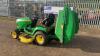 2003 JOHN DEERE X595 diesel ride on mower (s/n D010491) c/w 4' mower deck & hydraulic tip collector - 9