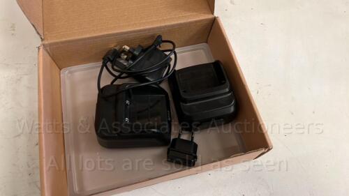 2 x site radio docking stations in box