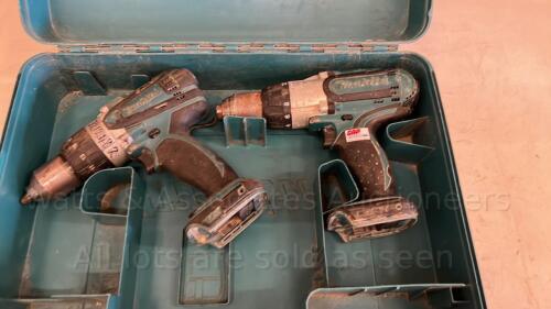 2 x MAKITA 18v drills c/w cases