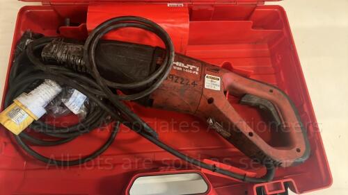 HILTI WSR1400PE 110v reciprocating saw c/w case