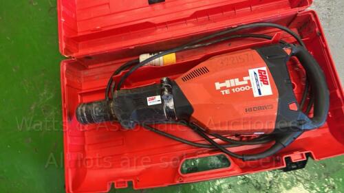 HILTI TE1000 110v breaker c/w case