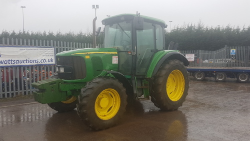 2003 JOHN DEERE 6020 4wd tractor, 3 point links, pto, puh, 2 spool valves, front weights (NK03YRP)