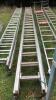 aluminium double extendable ladder