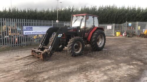 1995 CASE IH 4230 4wd tractor c/w QUICKE 450 power loader & double bale spike, 2 x spool & 1 x assister ram (N571 URS) (All hour and odometer readings are unverified and unwarranted)