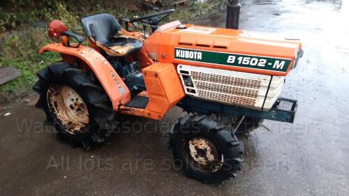 KUBOTA B1502-M 4wd 3 cylinder diesel compact tractor (s/n 52243) (All hour and odometer readings are unverified and unwarranted)