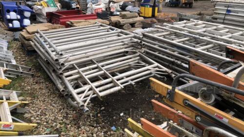 Pallet of aluminium scaffold sections