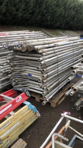 Pallet of aluminium scaffold sections