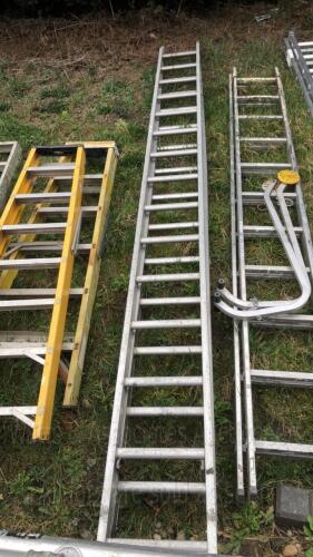 Aluminium double extendable ladder 14ft closed