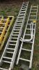 Aluminium double extendable ladder 14ft closed - 2