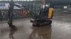 2018 VOLVO EC15D 1.5t rubber tracked excavator (s/n SDC00001896) with bucker, blade & piped