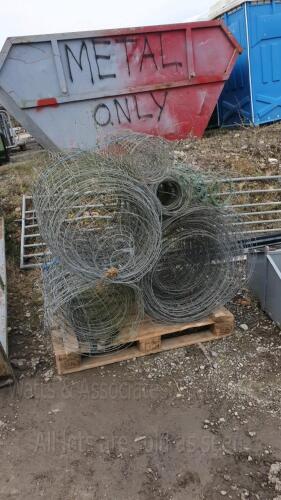 Rolls of sheep netting