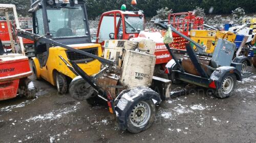 2014 TEREX MBR71 pedestrian roller c/w trailer