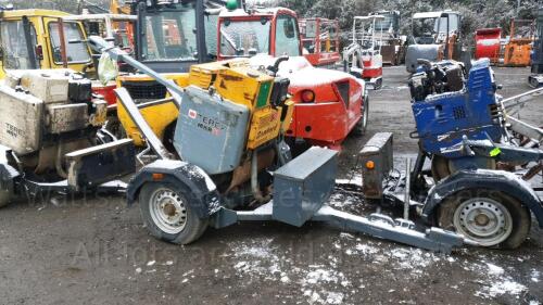 TEREX MBR71 pedestrian roller & trailer