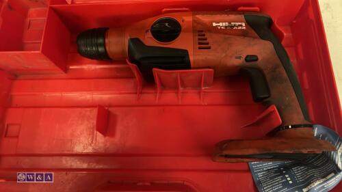 HILTI TE2-A22 cordless SDS hammer drill c/w case