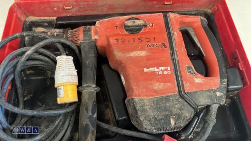 HILTI TE60 110v breaker c/w case