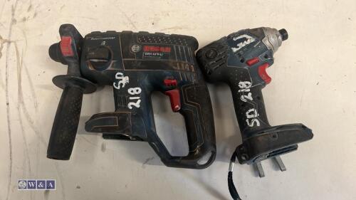 BOSCH 18v SDS drill & 18v tek gun