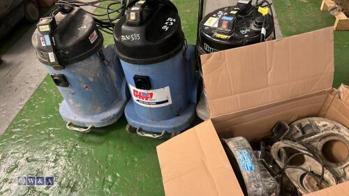 3 x NUMATIC vacuums & box of spares