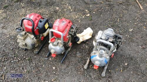 3 x petrol water pumps