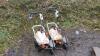 2 x STIHL stone saw trolleys