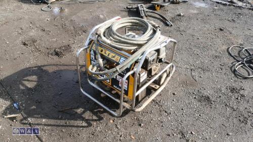 JCB BEAVER petrol hydraulic power pack c/w hose