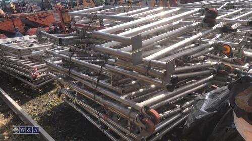 Pallet of aluminium podiums