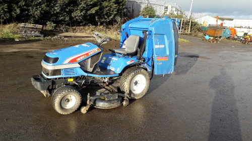 ISEKI SGR19 diesel mower c/w 4ft mower deck & SBC500 high tip collector S/n:178702