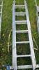 Short aluminium triple extension ladder