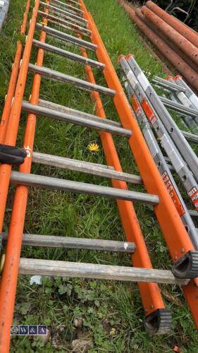 3 x single metal scaffold ladders