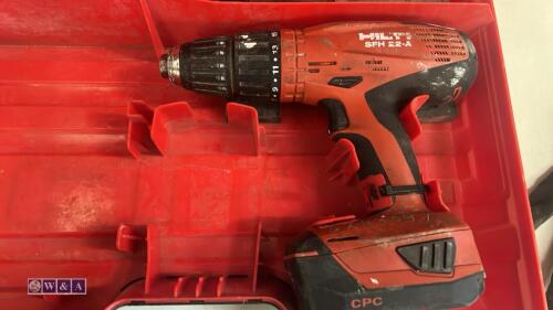 HILTI SFH 22-A cordless drill c/w case