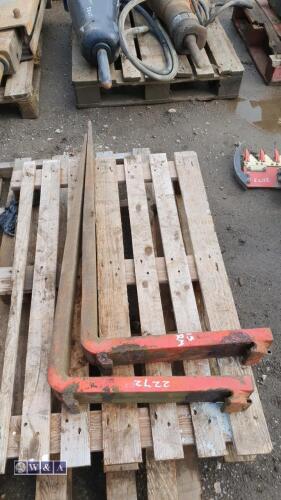 Pair of forklift tines