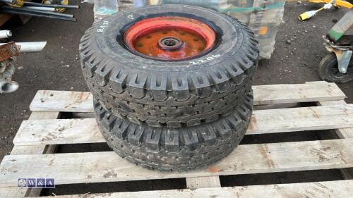 2 x trailer wheels & tyres