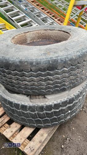 2 x wheels & tyres (385/65R225)