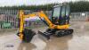 2016 JCB 8025ZTS rubber tracked excavator c/w 3 x buckets & manual hitch (s/n 2227481) (Certificate of conformity & previous LOLER in office) (All hour and odometer readings are unverified and unwarranted)