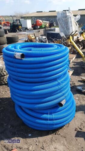 3 x rolls of 60mm blue perforated land drain