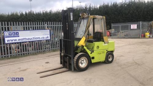 CLARK C500 3t gas forklift truck (s/n GEF3965) with duplex mast