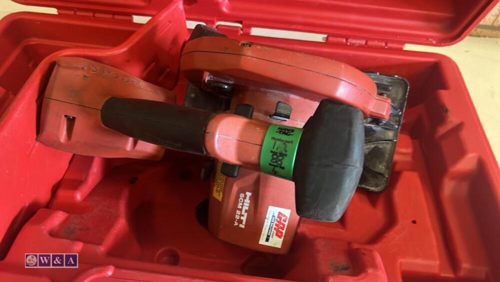 HILTI SCM 22A cordless circular saw c/w case Day 2 Carlton Timed