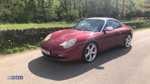 2002 PORSCHE 911 Carrera 3.6l convertible car (RL51 FKG)(Located at the clients premises at Bradfield) (All hour and odometer readings are unverified and unwarranted)