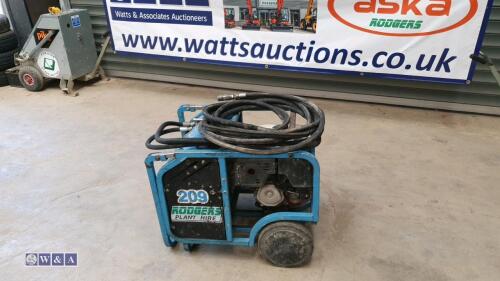 MACDONALD petrol driven hydraulic power pack c/w hose