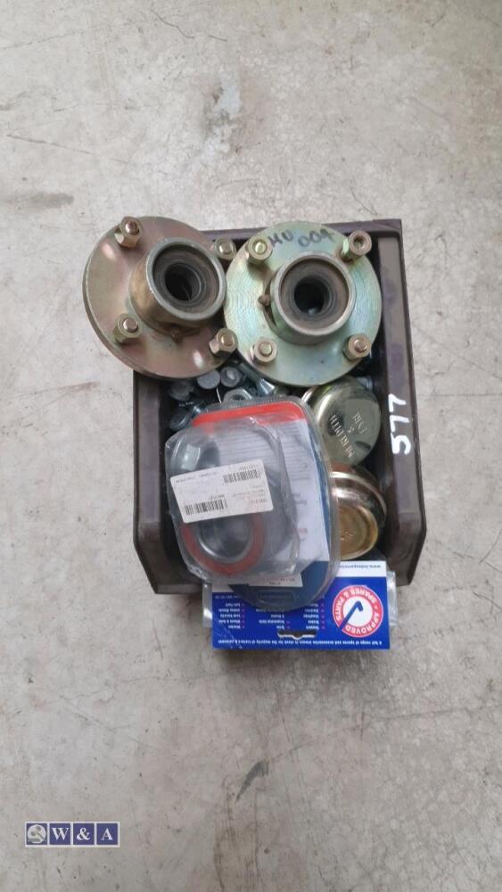 Tray of trailer wheel bearings & hub spares Day 2 Dispersal Auction
