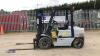 KOMATSU FD25 diesel forklift truck (s/n 34212) with triplex free-lift mast & side-shift - 2