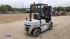 KOMATSU FD25 diesel forklift truck (s/n 34212) with triplex free-lift mast & side-shift - 4