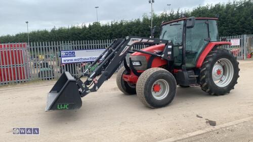 2003 MCCORMICK CX85 4wd tractor c/w 2019 SIGMA 4 chrome F30 loader, euro bucket,3rd service, spare front wheels & tyres, 2 x spools, PUH, assister ram, manual shuttle gears (PO53 VGJ) (V5 in office) (No Vat) (All hour and odometer readings are unverified