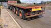 30ft flat tri-axle artic trailer c/w drawbar dolly, hydraulic brakes & lights & tyres on super singles - 4